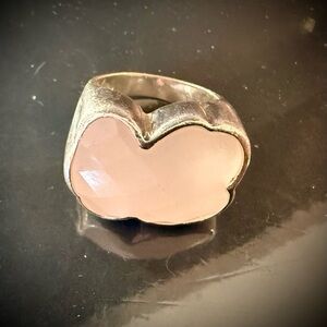 TOUS bear Ring pink quartz and Silver